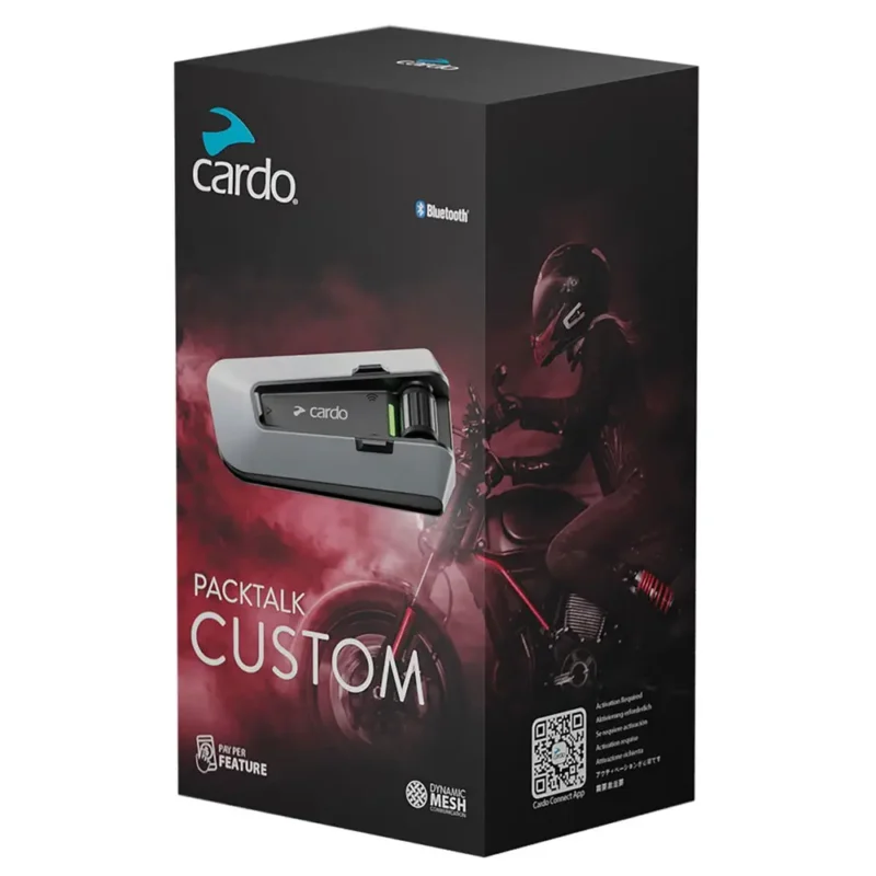 Sistema de comunicación Cardo Packtalk Custom Caja