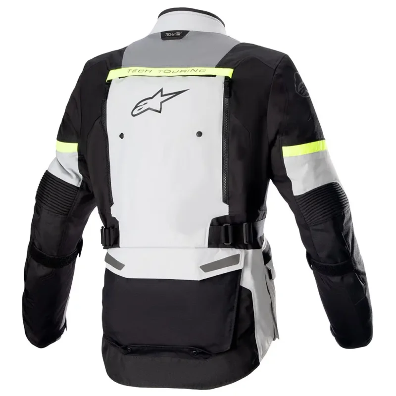 Chaqueta Alpinestars Bogota Pro Drystar® Gris/Amarillo Fluor Atrás