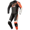 Traje de Cuero Alpinestars de 1 Pieza GP Force Phantom Negro/Blanco/Rojo Fluor