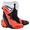 Botas para pista Alpinestars Supertech R Vented Negro/Blanco/Rojo Fluor