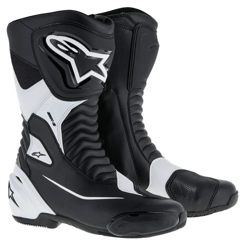 Botas para pista Alpinestars SMX-S Negro/Blanco