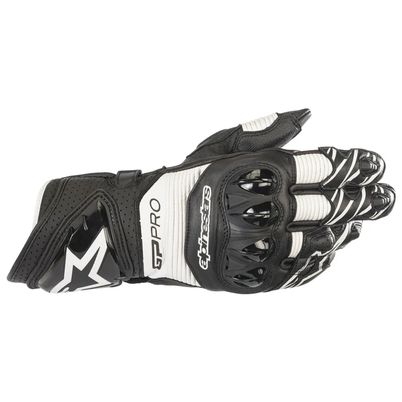 Guante para pista Alpinestars GP PRO RS3 Negro/Blanco