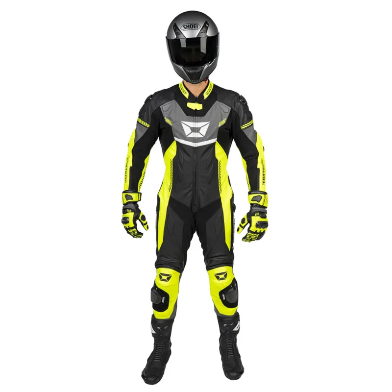 Traje de 1 Pieza Cortech REVO SPORT AIR Negro/Alta Visibilidad/Plomo 1