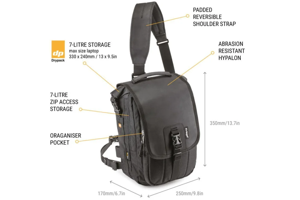 KRIEGA SLING PRO MESSENGER BAG Tech Specs