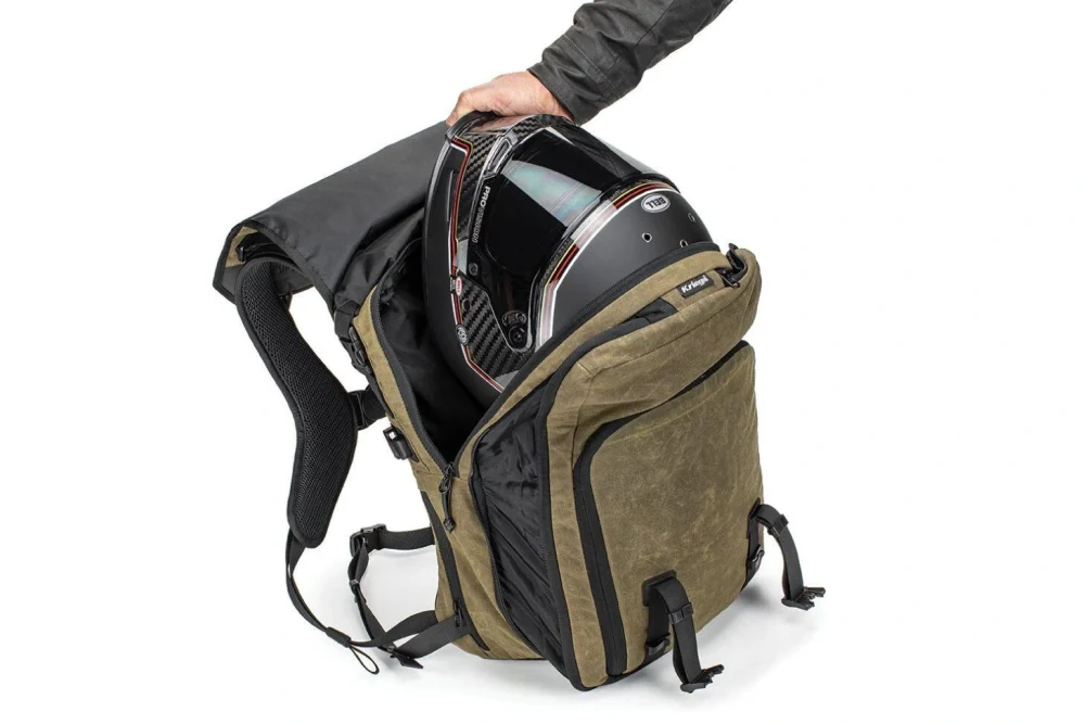 KRIEGA-ROAM-34-BACKPACK-Open-with-helmet