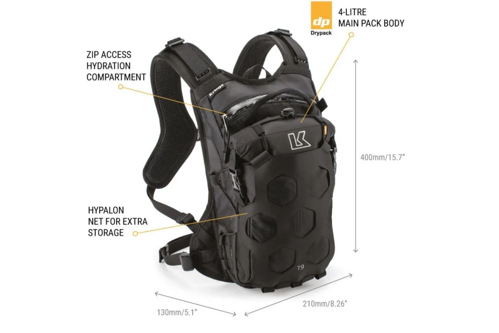 KRIEGA TRAIL 9 ADVENTURE BACKPACK Specs