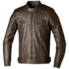 chaqueta de cuero rst roadster air marron