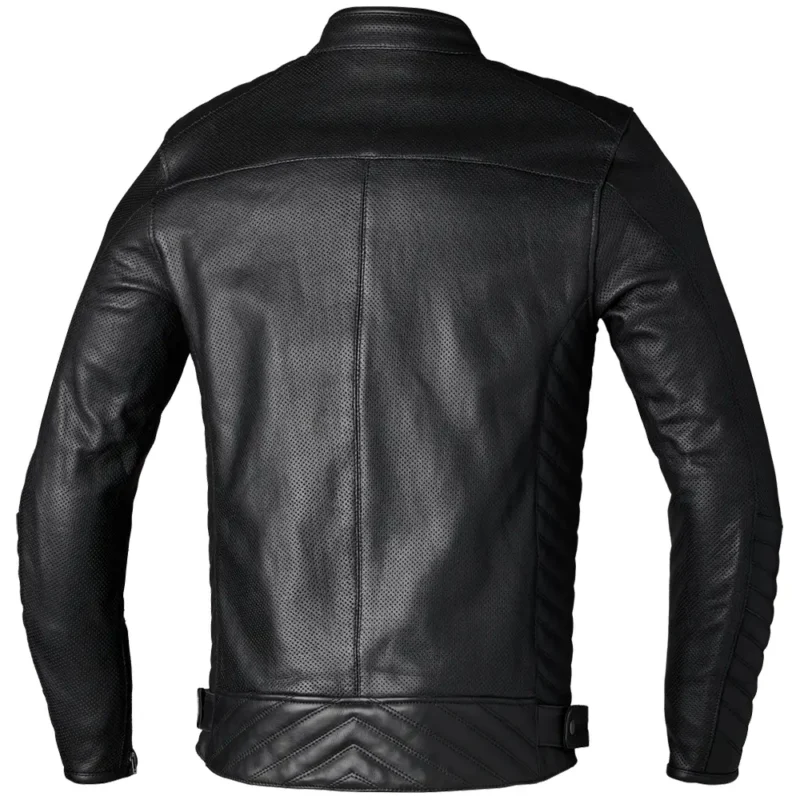 chaqueta de cuero rst roadster air negro rear