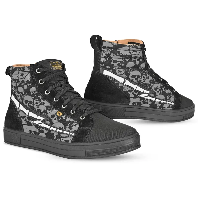 Zapatos para motocicleta Slayer Canvas Skulls