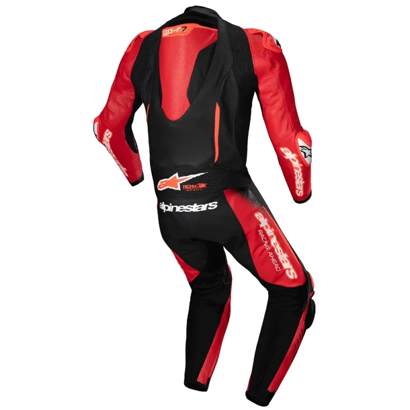 Traje Alpinestars de una sola pieza GP-R7 Negro-Rojo Rear