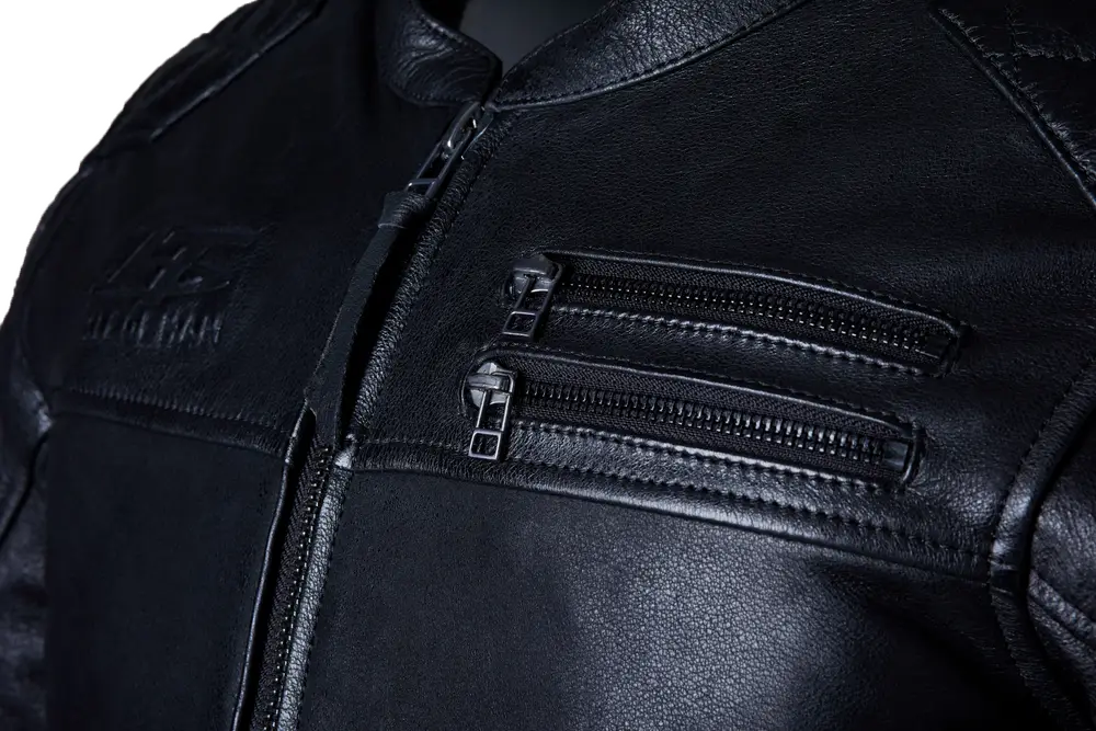 Chaqueta de cuero IOM TT Hillberry 2 CE detalles 2