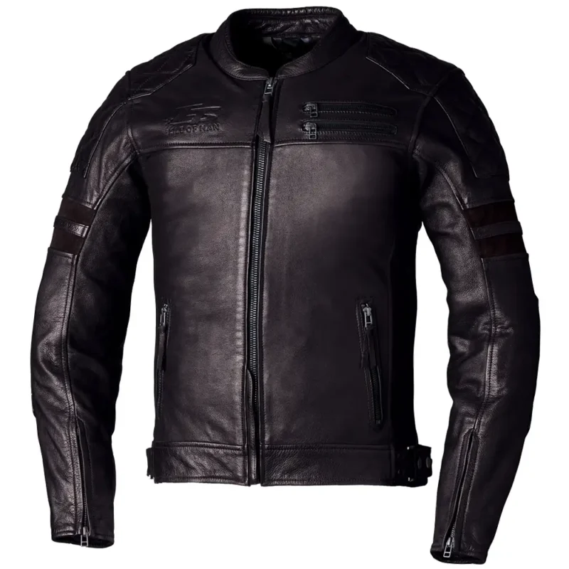 Chaqueta de cuero IOM TT Hillberry 2 CE marron