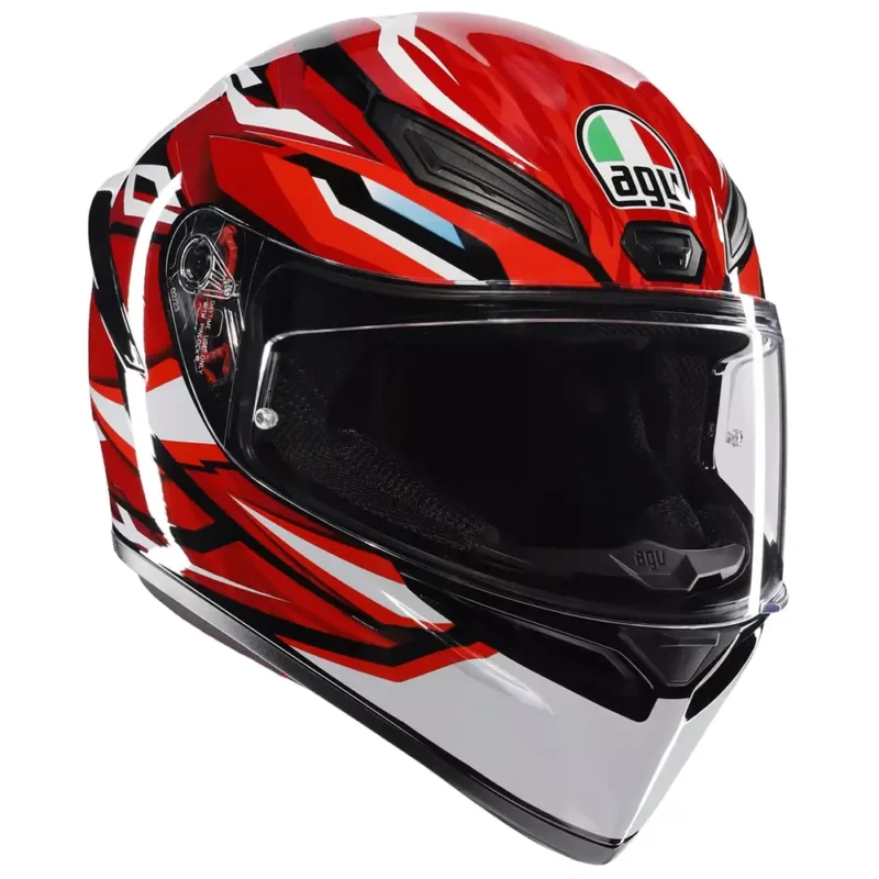 K1 S LION Negro/Rojo/Blanco Casco AGV