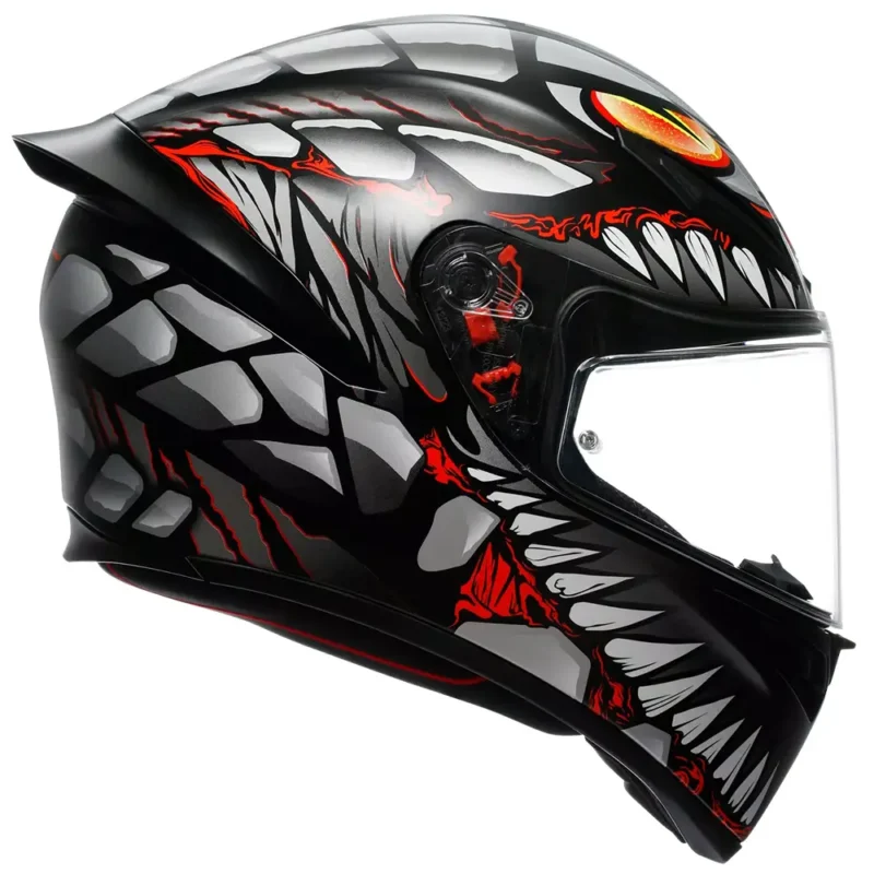 K1 S LYZARD Mate Negro/Gris/Rojo Casco AGV