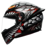 K1 S LYZARD Mate Negro/Gris/Rojo Casco AGV