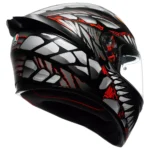 K1 S LYZARD Mate Negro/Gris/Rojo Casco AGV