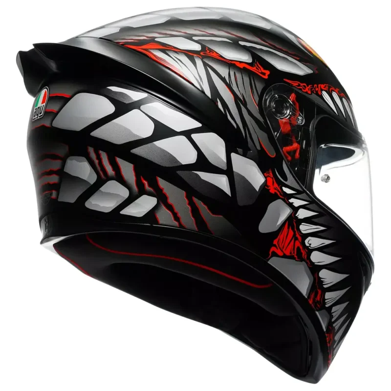 K1 S LYZARD Mate Negro/Gris/Rojo Casco AGV