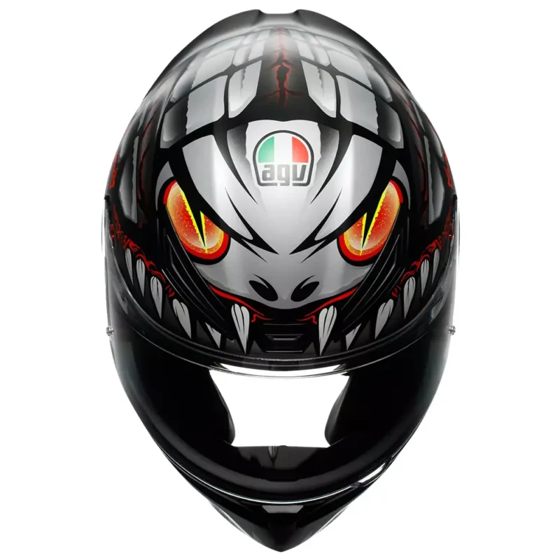 K1 S LYZARD Mate Negro/Gris/Rojo Casco AGV