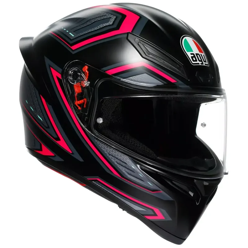 K1 S SLING Mate Negro/Rosa Casco AGV